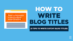 Hosting Titles for Blog Posts